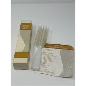 Vintage Avon Natural Bristle Brush With Box And Insert White